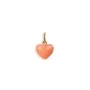 Jane Kønig Pink Coral Heart Wisiorek Złoty GULD-PHV