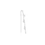 Jane Kønig Small Half Moon NO. 2 Chain earring Kolczyk Single Stal nierdzewna SHMC-AW26-SS-S