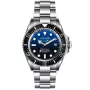 Zegarek OceanX Sharkmaster 1000 SMS1012 z tarczą Niebieski i kopertą o średnicy 44 mm oraz paskiem Metalowy pasek w kolorze Srebrny.