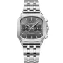Zegarek Carl Pique Carré Chrono CP0029 z tarczą Szary i kopertą o średnicy 39 mm oraz paskiem Metalowy pasek w kolorze Srebrny.