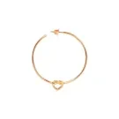 Jane Kønig Big Tied Heart Hoop Kolczyk Single Pozłacany srebrny BTHH-AW25-G