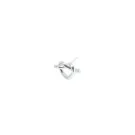 Jane Kønig Big Tied Heart Stud Kolczyk Single Srebrny BTHS-AW25-S