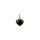Jane Kønig Onyx Heart Wisiorek Złoty GULD-OHV