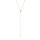 Jane Kønig Half Moon NO. 2 Tie Necklace Naszyjnik Pozłacana stal nierdzewna HMTN-AW26-SS-G