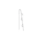 Jane Kønig Small Half Moon NO. 2 Chain earring Kolczyk Single Stal nierdzewna SHMC-AW26-SS-S
