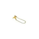 Jane Kønig Single Half Moon NO. 2 Chain Stud Kolczyk Single Pozłacana stal nierdzewna SHMS-AW26-SS-G