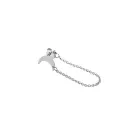 Jane Kønig Single Half Moon NO. 2 Chain Stud Kolczyk Single Stal nierdzewna SHMS-AW26-SS-S